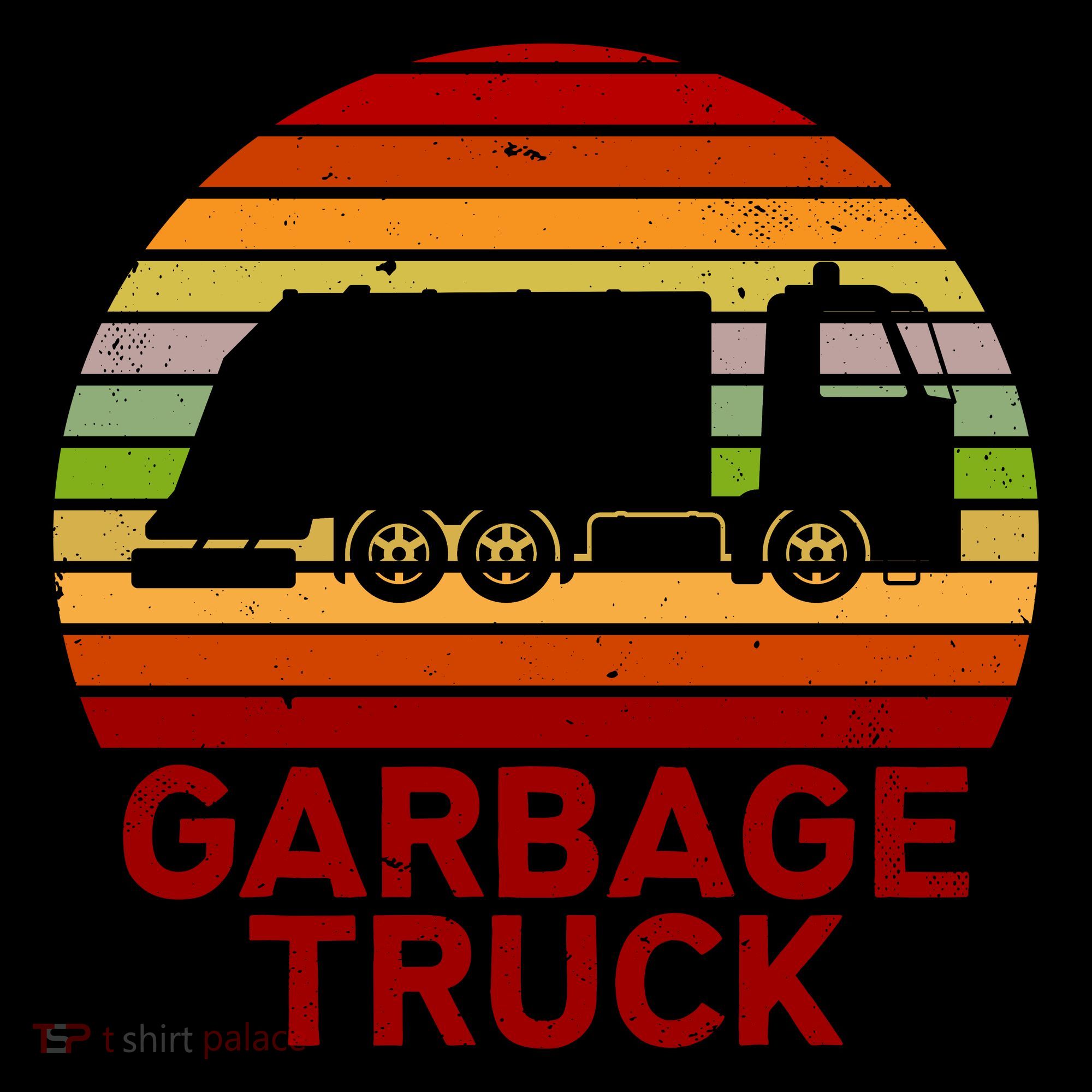 Garbage Truck Retro Button