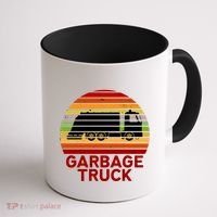 Garbage Truck Retro Coffee Mug thumb 1