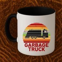 Garbage Truck Retro Coffee Mug thumb 2