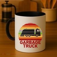 Garbage Truck Retro Coffee Mug thumb 4