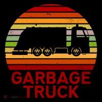 Garbage Truck Retro Ornament thumb 1