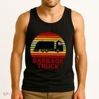 Garbage Truck Retro Tank Top thumb 3