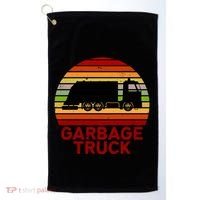 Garbage Truck Retro Golf Towel thumb 0