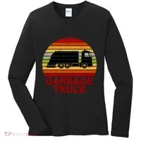 Garbage Truck Retro Women's Long Sleeve Shirt thumb 0