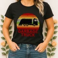 Garbage Truck Retro Women's T-Shirt thumb 2