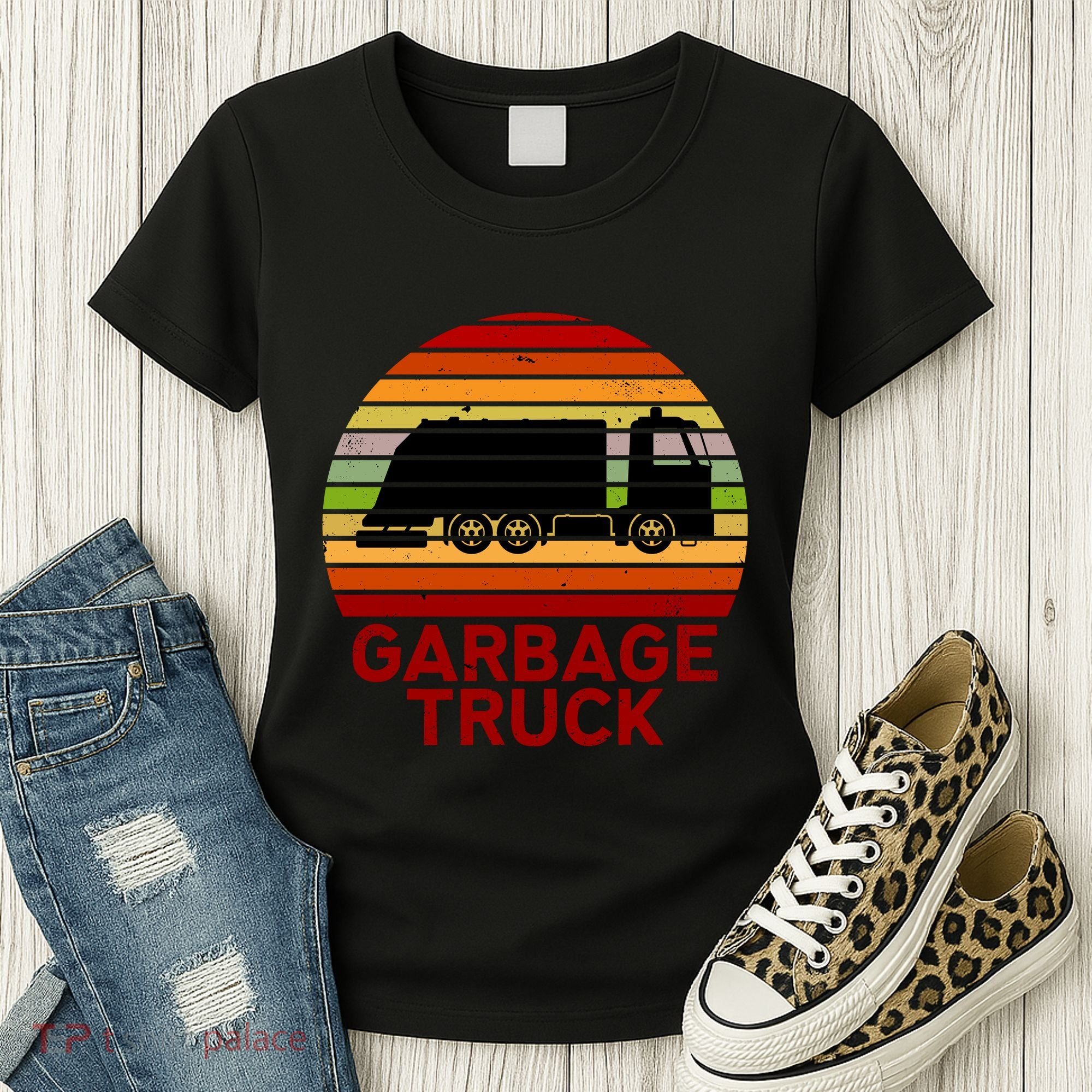 Garbage Truck Retro Women's T-Shirt