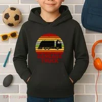Garbage Truck Retro Kids Hoodie thumb 2