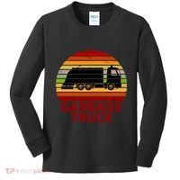 Garbage Truck Retro Kids Long Sleeve Shirt thumb 0