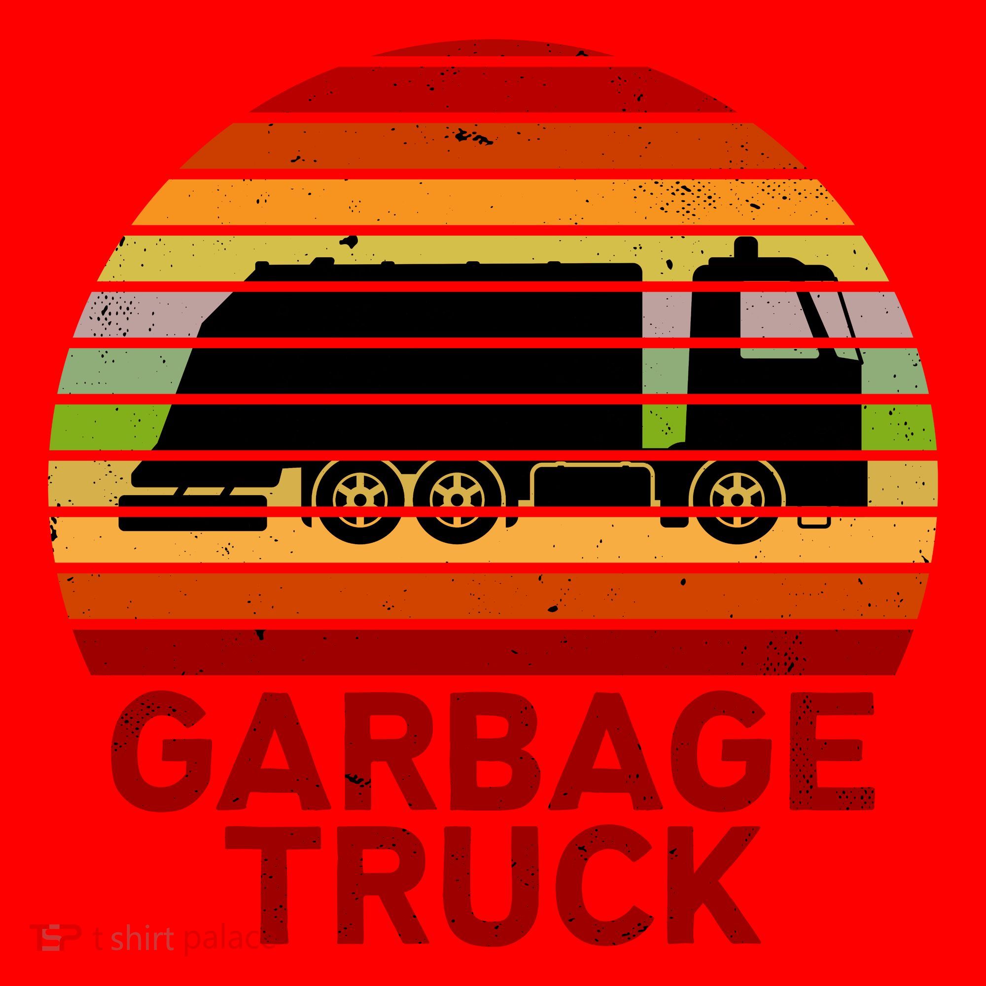 Garbage Truck Retro Santa Hat