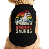 Grammysaurus T Rex Dinosaur Grammy Saurus MotherS Family Sweat Doggie Tank thumb 0