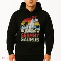 Grammysaurus T Rex Dinosaur Grammy Saurus MotherS Family Sweat Hoodie thumb 2