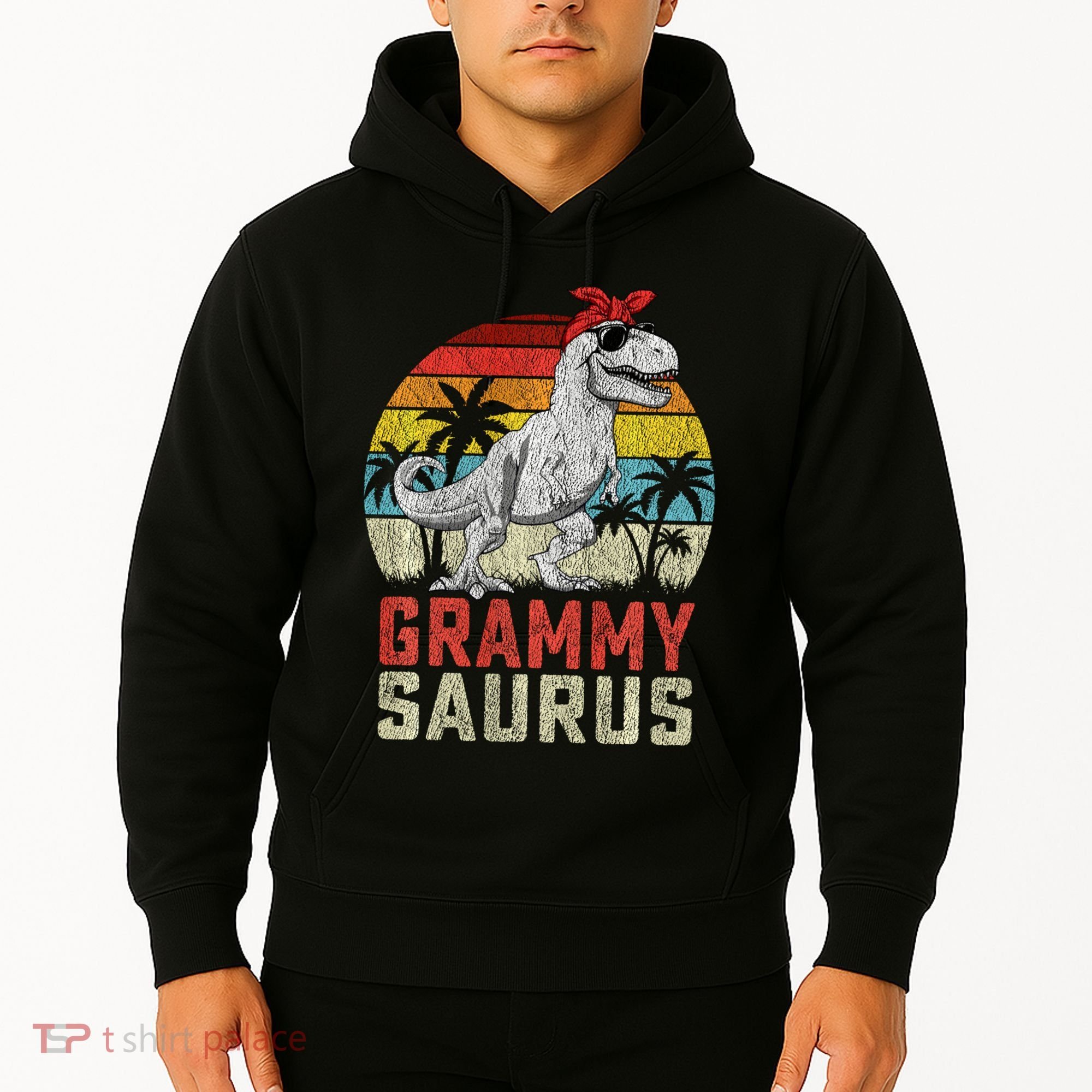 Grammysaurus T Rex Dinosaur Grammy Saurus MotherS Family Sweat Hoodie