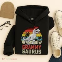 Grammysaurus T Rex Dinosaur Grammy Saurus MotherS Family Sweat Hoodie thumb 4