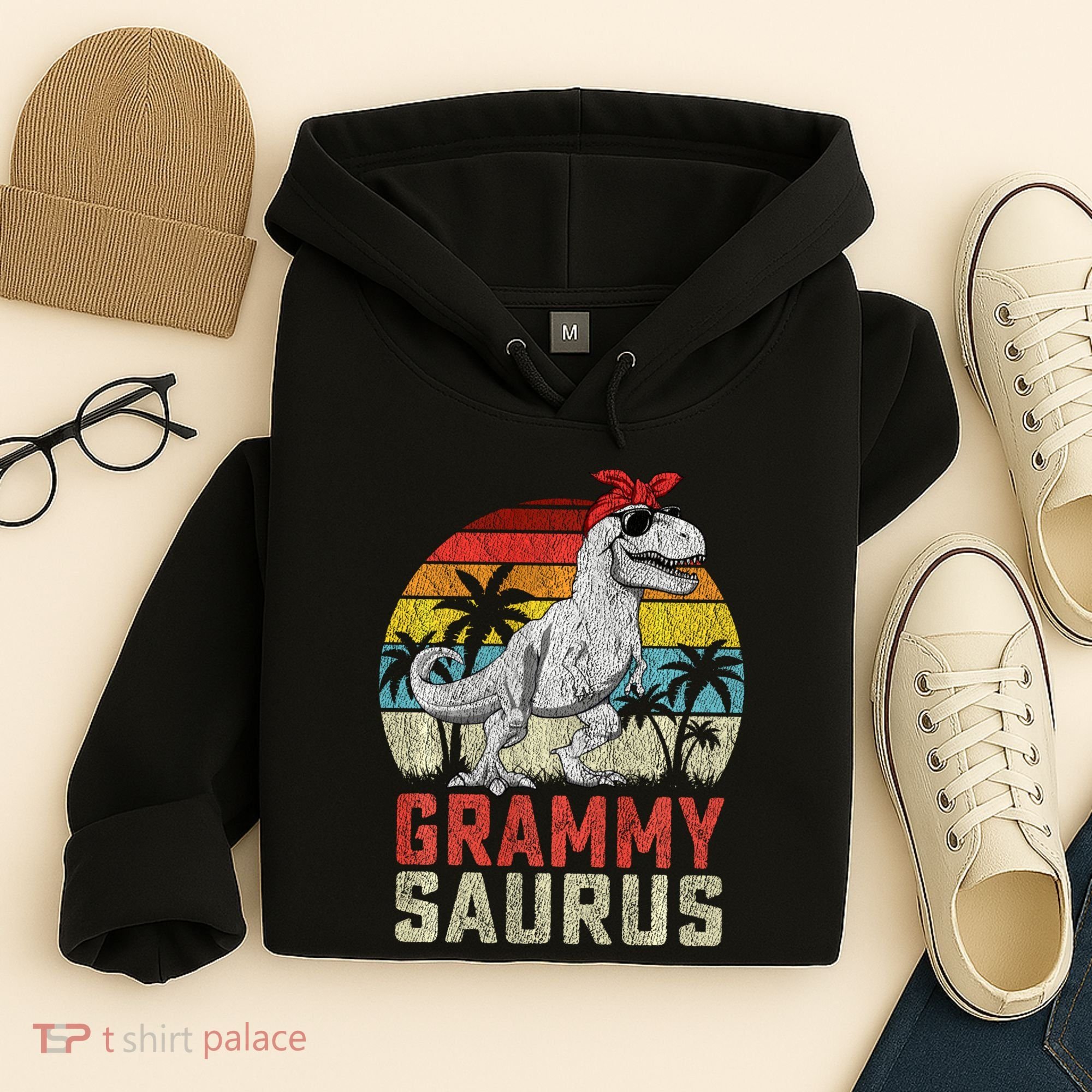 Grammysaurus T Rex Dinosaur Grammy Saurus MotherS Family Sweat Hoodie