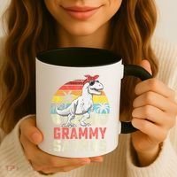 Grammysaurus T Rex Dinosaur Grammy Saurus MotherS Family Sweat Coffee Mug thumb 3