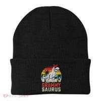 Grammysaurus T Rex Dinosaur Grammy Saurus MotherS Family Sweat Beanie thumb 0