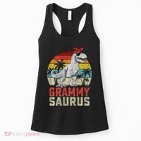 Grammysaurus T Rex Dinosaur Grammy Saurus MotherS Family Sweat Women's Tank Top thumb 0