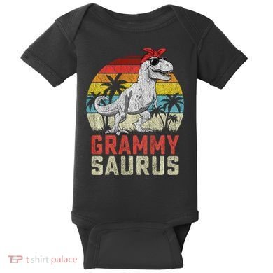 Grammysaurus T Rex Dinosaur Grammy Saurus MotherS Family Sweat Baby Bodysuit
