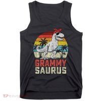 Grammysaurus T Rex Dinosaur Grammy Saurus MotherS Family Sweat Tank Top thumb 0