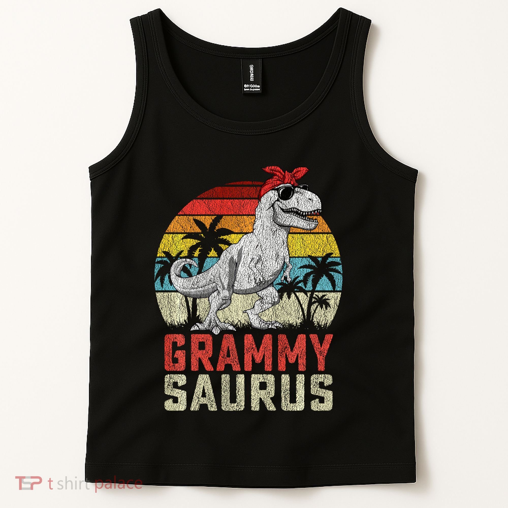 Grammysaurus T Rex Dinosaur Grammy Saurus MotherS Family Sweat Tank Top
