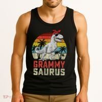Grammysaurus T Rex Dinosaur Grammy Saurus MotherS Family Sweat Tank Top thumb 3
