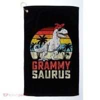 Grammysaurus T Rex Dinosaur Grammy Saurus MotherS Family Sweat Golf Towel thumb 0