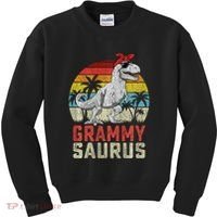 Grammysaurus T Rex Dinosaur Grammy Saurus MotherS Family Sweat Kids Sweatshirt thumb 0