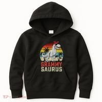 Grammysaurus T Rex Dinosaur Grammy Saurus MotherS Family Sweat Kids Hoodie thumb 0