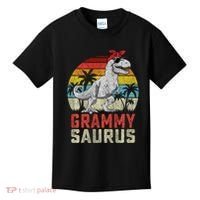 Grammysaurus T Rex Dinosaur Grammy Saurus MotherS Family Sweat Kids T-Shirt thumb 0