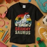Grammysaurus T Rex Dinosaur Grammy Saurus MotherS Family Sweat Kids T-Shirt thumb 3