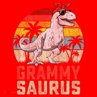 Grammysaurus T Rex Dinosaur Grammy Saurus MotherS Family Sweat Santa Hat thumb 1
