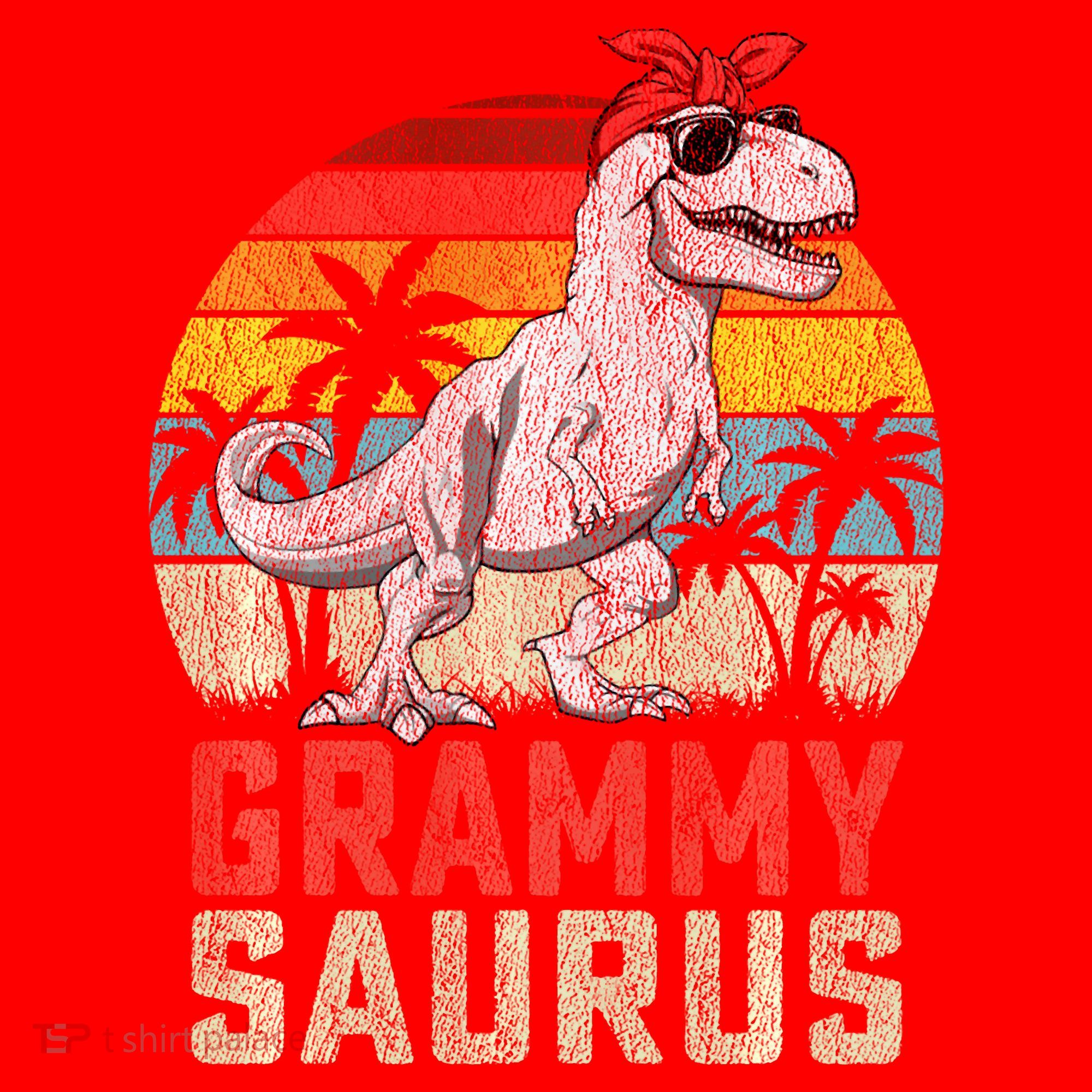 Grammysaurus T Rex Dinosaur Grammy Saurus MotherS Family Sweat Santa Hat