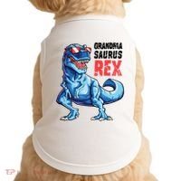 Grandmasaurus T Rex Dinosaur Grandma Saurus MotherS Family Doggie Tank thumb 0
