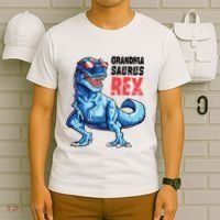 Grandmasaurus T Rex Dinosaur Grandma Saurus MotherS Family T-Shirt thumb 6
