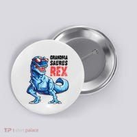 Grandmasaurus T Rex Dinosaur Grandma Saurus MotherS Family Button thumb 0