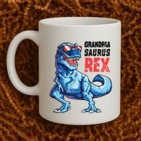 Grandmasaurus T Rex Dinosaur Grandma Saurus MotherS Family Coffee Mug thumb 2