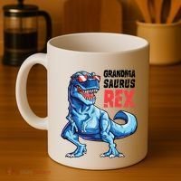 Grandmasaurus T Rex Dinosaur Grandma Saurus MotherS Family Coffee Mug thumb 4