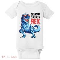 Grandmasaurus T Rex Dinosaur Grandma Saurus MotherS Family Baby Bodysuit thumb 0
