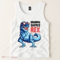 Grandmasaurus T Rex Dinosaur Grandma Saurus MotherS Family Tank Top thumb 2