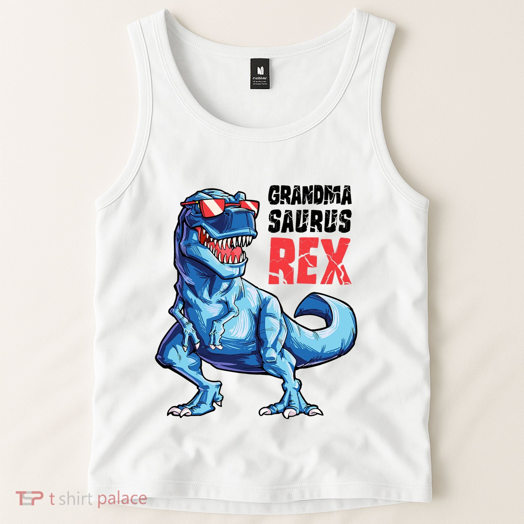 Grandmasaurus T Rex Dinosaur Grandma Saurus MotherS Family Tank Top