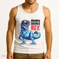 Grandmasaurus T Rex Dinosaur Grandma Saurus MotherS Family Tank Top thumb 3