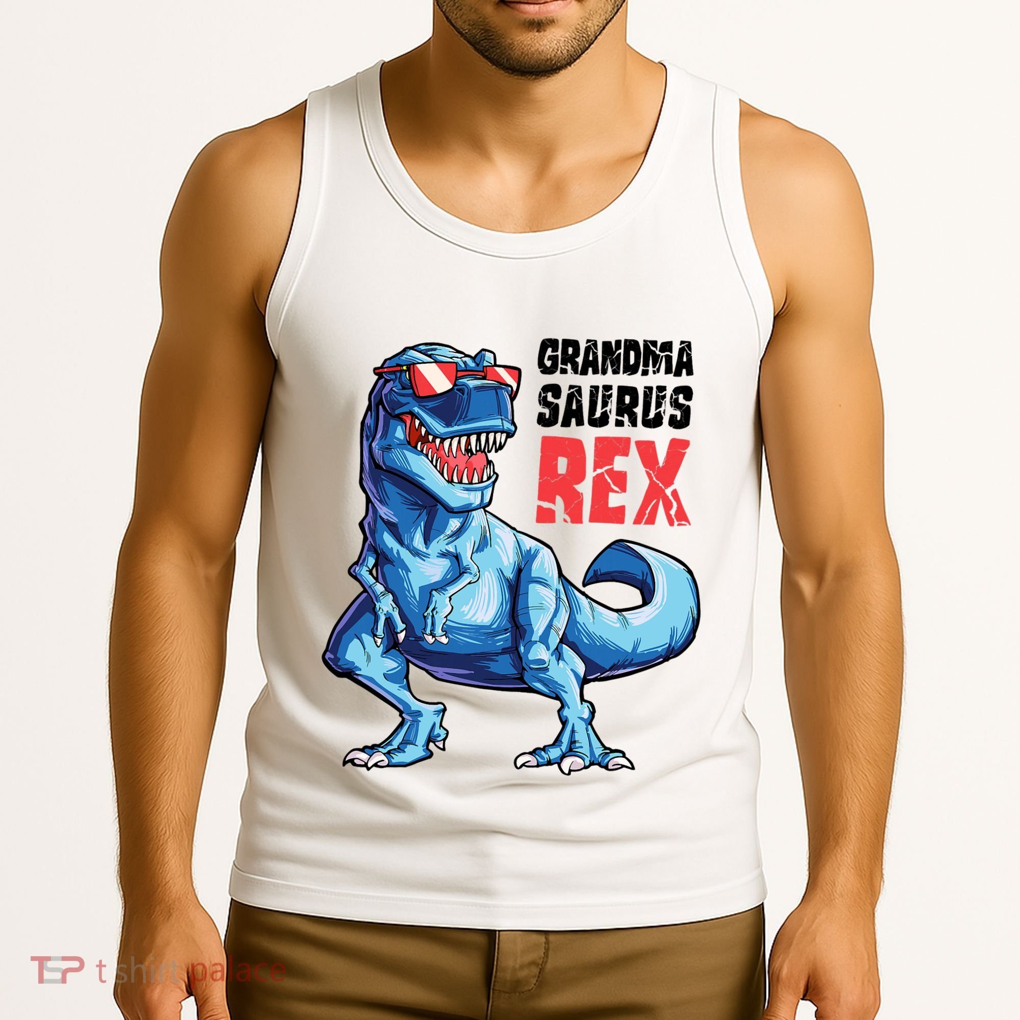 Grandmasaurus T Rex Dinosaur Grandma Saurus MotherS Family Tank Top