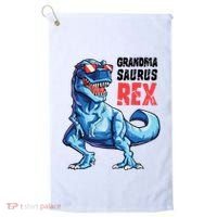 Grandmasaurus T Rex Dinosaur Grandma Saurus MotherS Family Golf Towel thumb 0