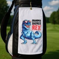 Grandmasaurus T Rex Dinosaur Grandma Saurus MotherS Family Golf Towel thumb 2
