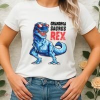 Grandmasaurus T Rex Dinosaur Grandma Saurus MotherS Family Women's T-Shirt thumb 2