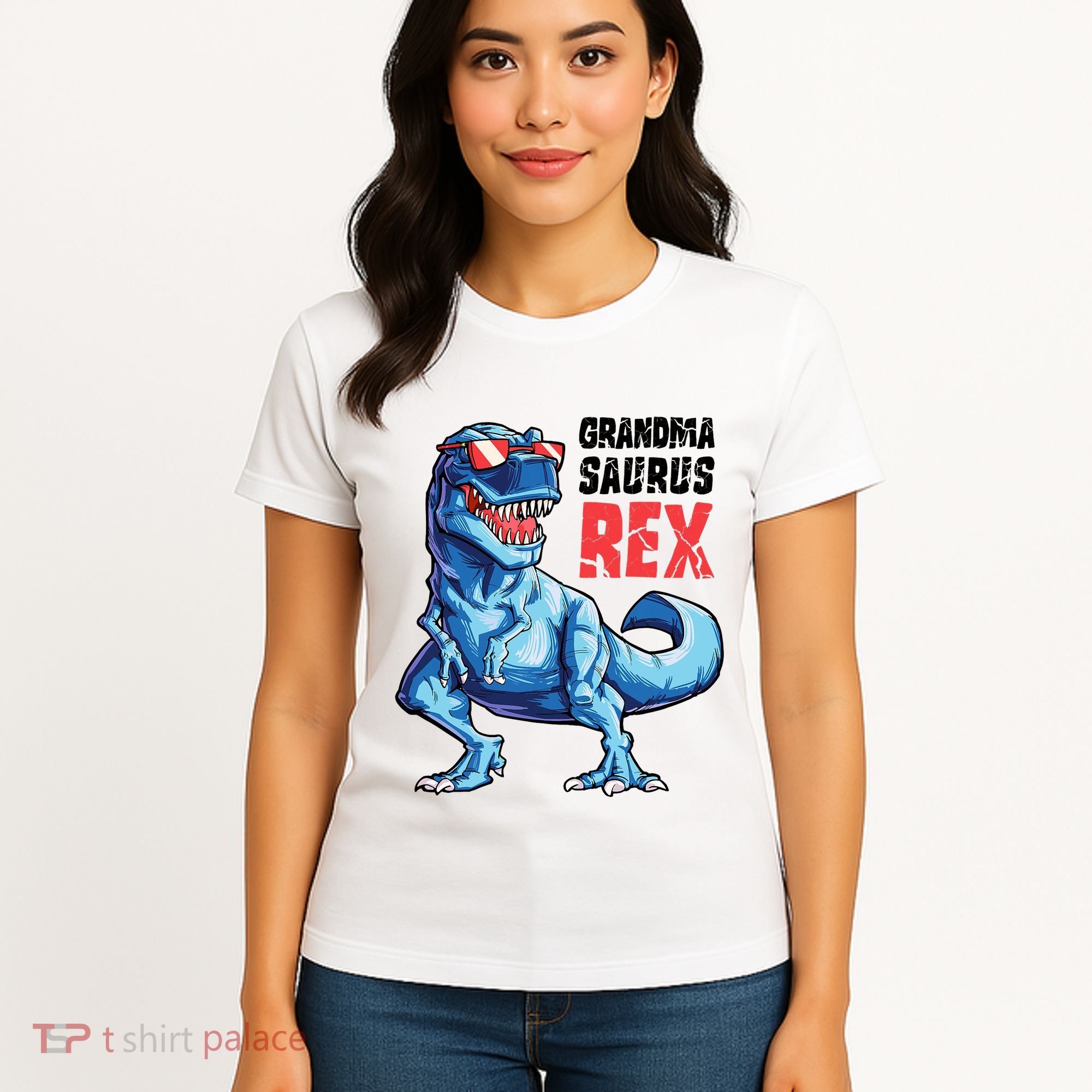 Grandmasaurus T Rex Dinosaur Grandma Saurus MotherS Family Women's T-Shirt