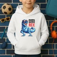 Grandmasaurus T Rex Dinosaur Grandma Saurus MotherS Family Kids Hoodie thumb 2