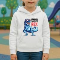 Grandmasaurus T Rex Dinosaur Grandma Saurus MotherS Family Kids Hoodie thumb 3