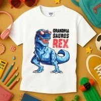 Grandmasaurus T Rex Dinosaur Grandma Saurus MotherS Family Kids T-Shirt thumb 3