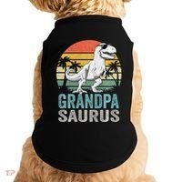Grandpasaurus T Rex Dinosaur Grandpa Saurus Family Matching Sweat Doggie Tank thumb 0